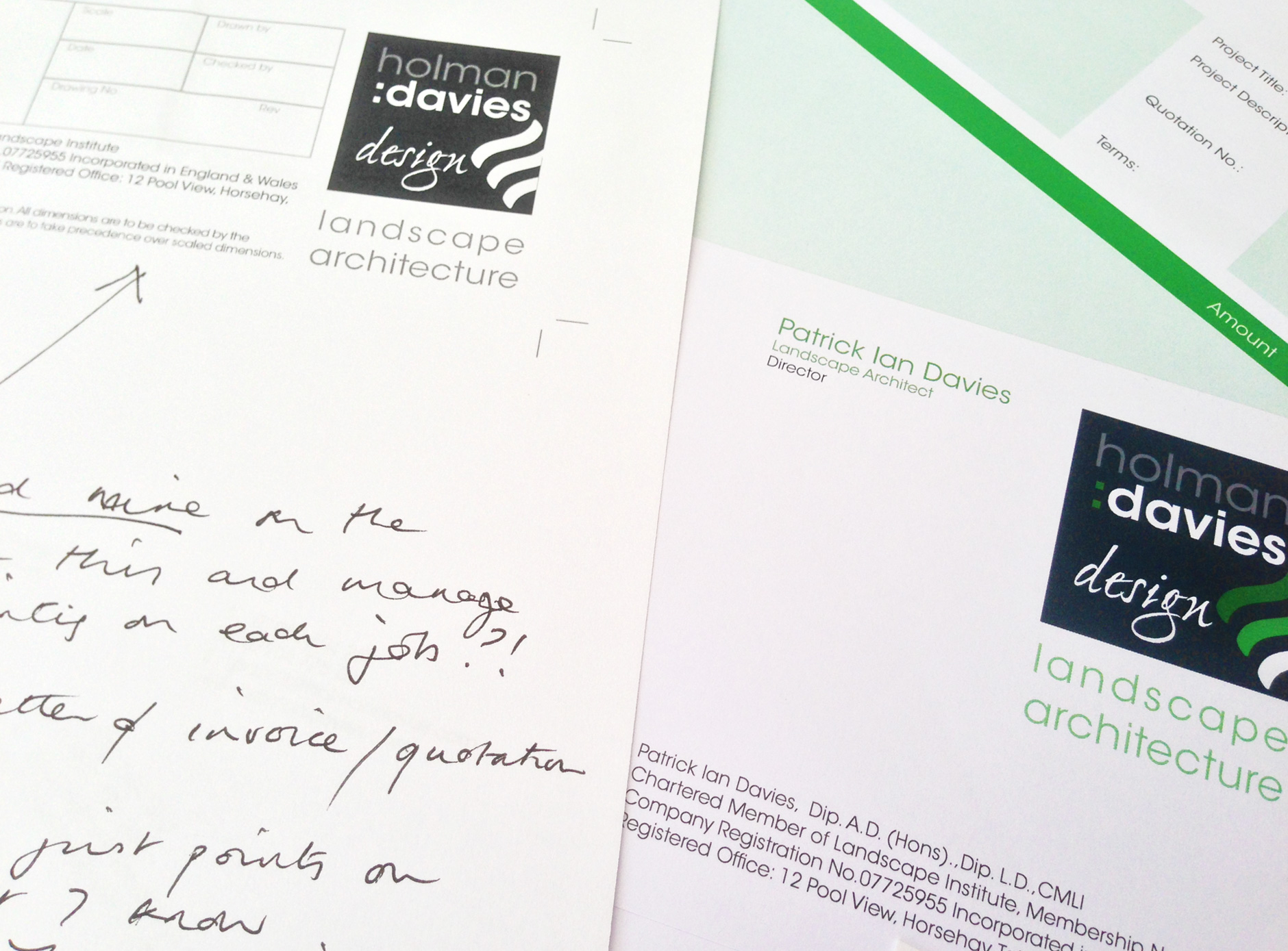 Holman Davies Design identity