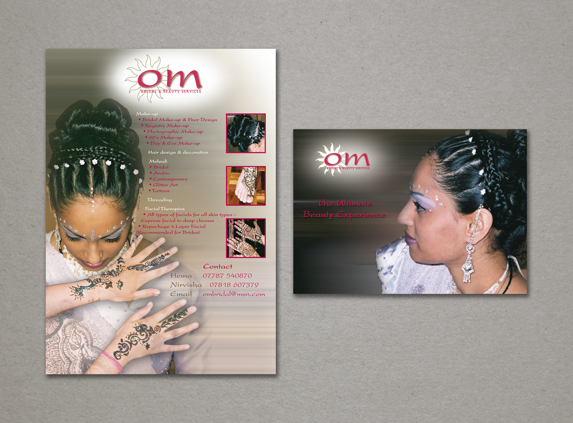 OM Bridal & Beauty design for print