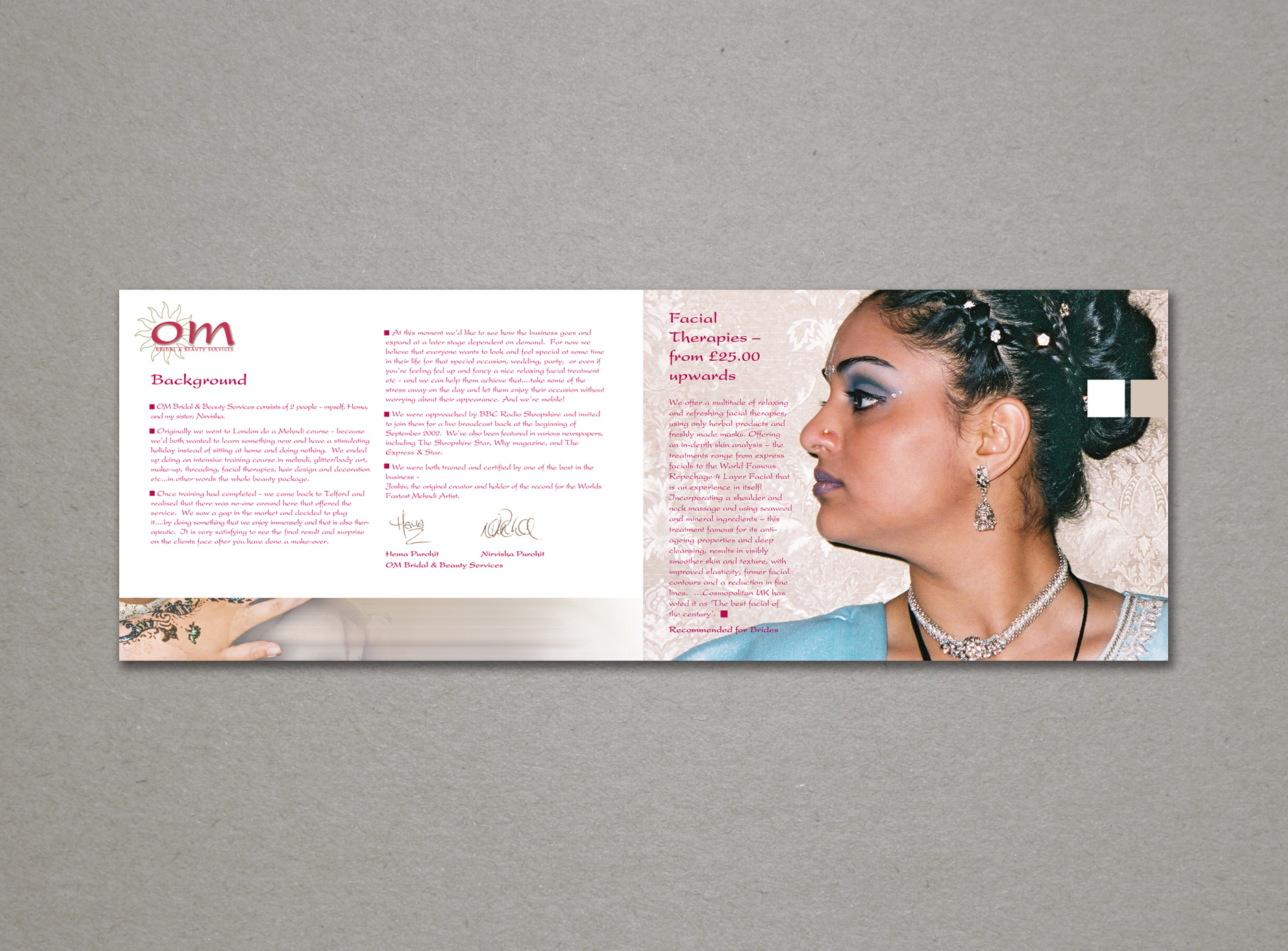 OM Bridal & Beauty design for print