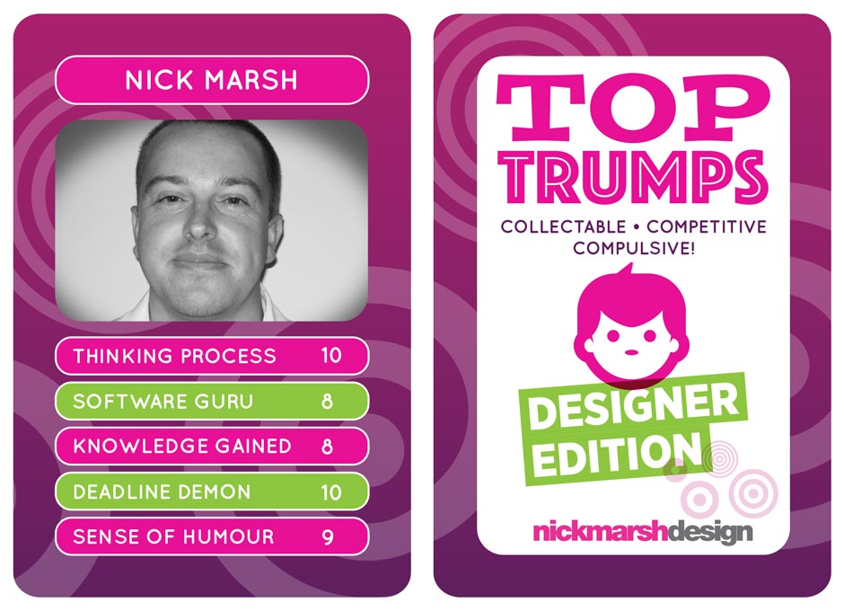 Designer Top Trumps Cards